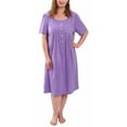 thumbnail image 1 of FEREMO 100% Cotton Plus Size Nightgowns for Women Short Sleeve Ladies Sleepwear, 1 of 5