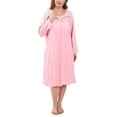 thumbnail image 1 of FEREMO Nightgowns for Women Plus Size 100% Cotton Long Sleeve Sleep Shirt Button Soft Slepwear, 1 of 6