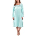 thumbnail image 1 of FEREMO Nightgowns for Women Plus Size 100% Cotton Long Sleeve Sleep Shirt Button Soft Slepwear, 1 of 7