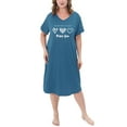 thumbnail image 1 of FEREMO Nightgowns for Women Plus Size Print V Neck Sleepwear, 1 of 5