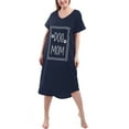 thumbnail image 1 of FEREMO Nightgowns for Women Plus Size V Neck Short Sleeve Nightshirts Sleepwear(Navy,1X), 1 of 6