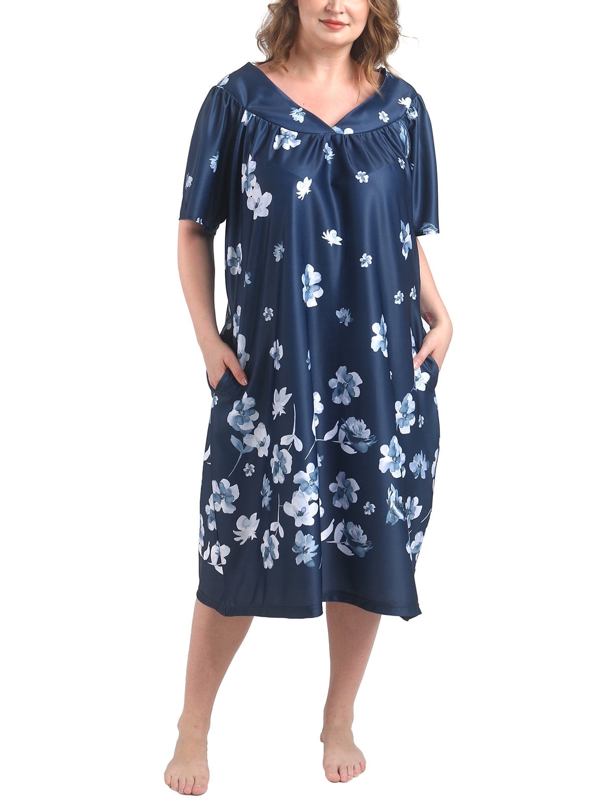 moo moo dress nightgown Moos House for Women Duster Housecoat Grandma Loungewear Patio Dress Short Sleeve Night Gown Old Ladies Gowns Sleepwear Mandalas Muumuu Pajamas Dress Tie Dye-Green at Amazon Women's Clothing store Gentle on skin and ideal for lounging or sleeping Ekouaer House Dress with Pockets