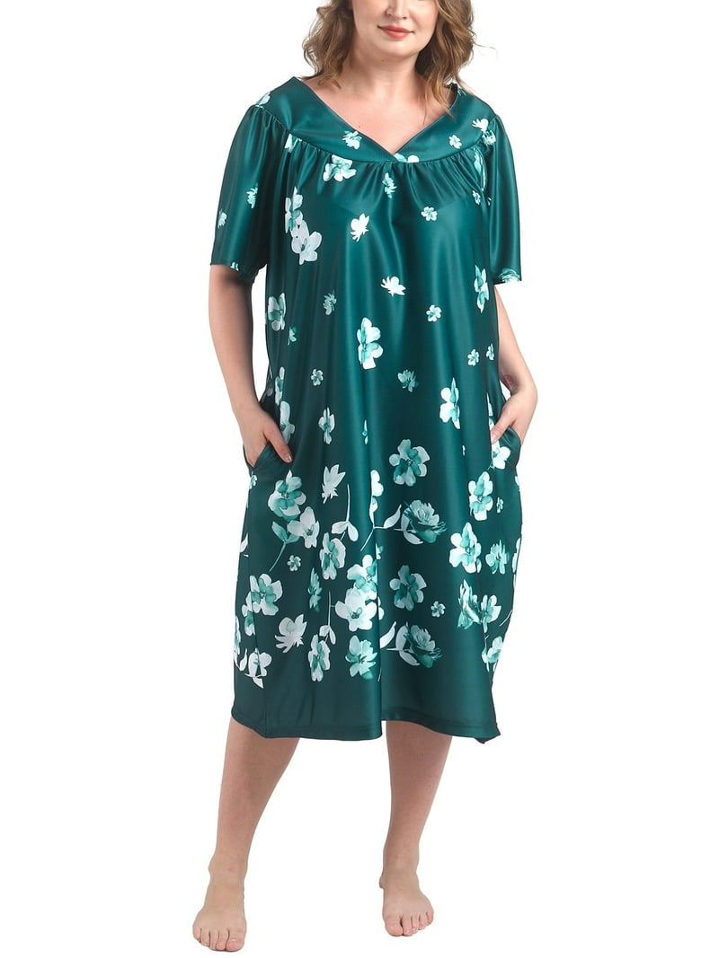 FEREMO Plus Size Housecoat for Elderly Women, Short Sleeve