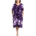 thumbnail image 1 of FEREMO Plus Size Nightgowns Womens House Dress with Pockets Short Sleeve Moomoo Nightgown Lounge Dresses for Women 1X-4X, 1 of 5