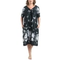 thumbnail image 1 of FEREMO Plus Size Nightgowns Womens House Dress with Pockets Short Sleeve Moomoo Nightgown Lounge Dresses for Women 1X-4X, 1 of 6