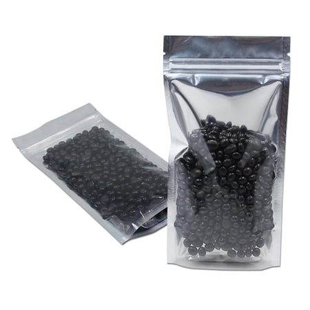 FERENLI 100 Pcs Clear Mylar Bags Resealable Heat Seal Pouch Food Storage Plastic Stand up Packaging