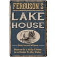 thumbnail image 1 of FERGUSON'S Lake House Blue Cabin Home Decor Gift 8x12 Metal 208120038173, 1 of 1