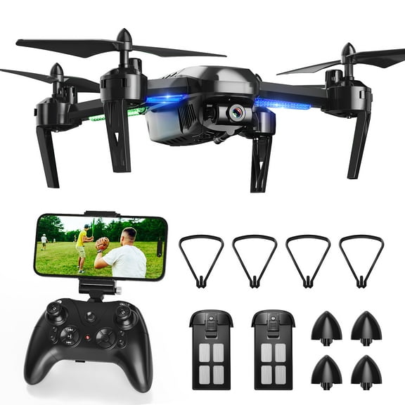 FERIETELF T6 Drone for Adults - 1080P HD RC Drone, Fpv Drone with Camera, With WiFi Live Video, Altitude Hold, Headless Mode, Gravity Sensor, One Key Take Off for Kids or Beginners