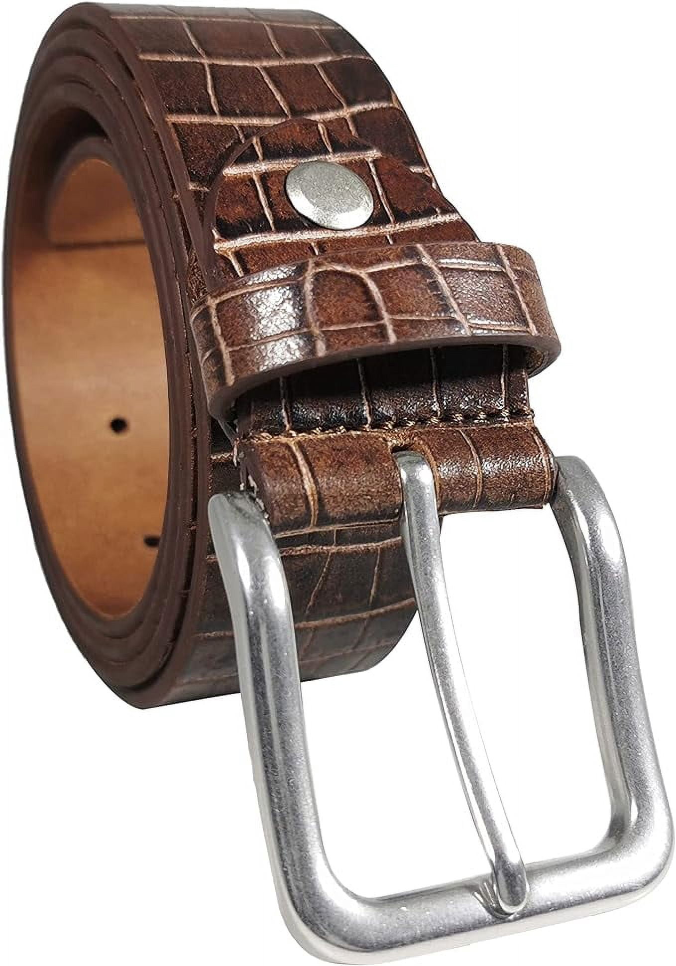 FERLA Men's Leather Belt 1000 Mens Leather Dress Belt with Solid Leather and Buckle for Work