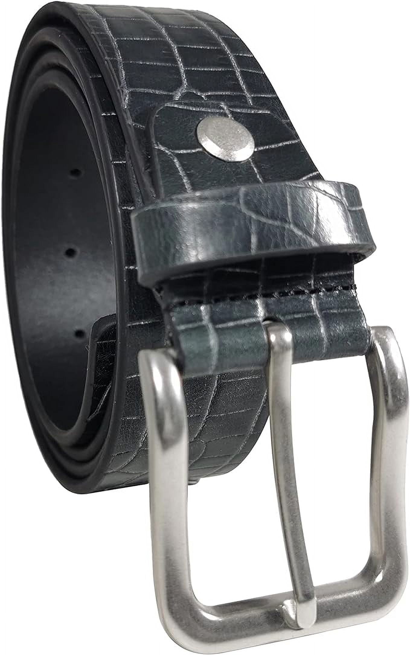 FERLA Men's Leather Belt 1000 Mens Leather Dress Belt with Solid