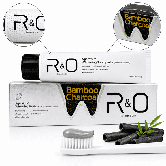 FERNA LABS Bamboo Charcoal Whitening Toothpaste, Hydroxyapatite Formula, Fresh Breath Toothpaste, Gentle Oral Care, 3.5 oz