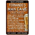 thumbnail image 1 of FERNANDO'S Man Cave Rules Rusty Sign Garage Decor 8 x 12 High Gloss Metal 208120051465, 1 of 1