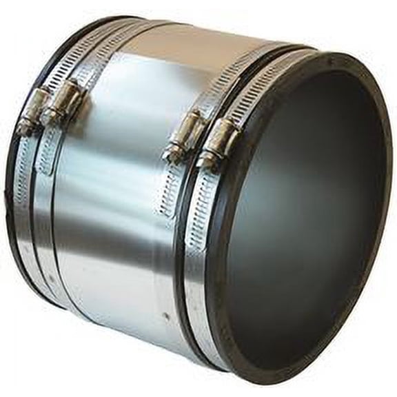 Fernco 1056-150RC Shielded PVC Pipe Coupling 1-1/2" Cast Iron Plastic (Copper)