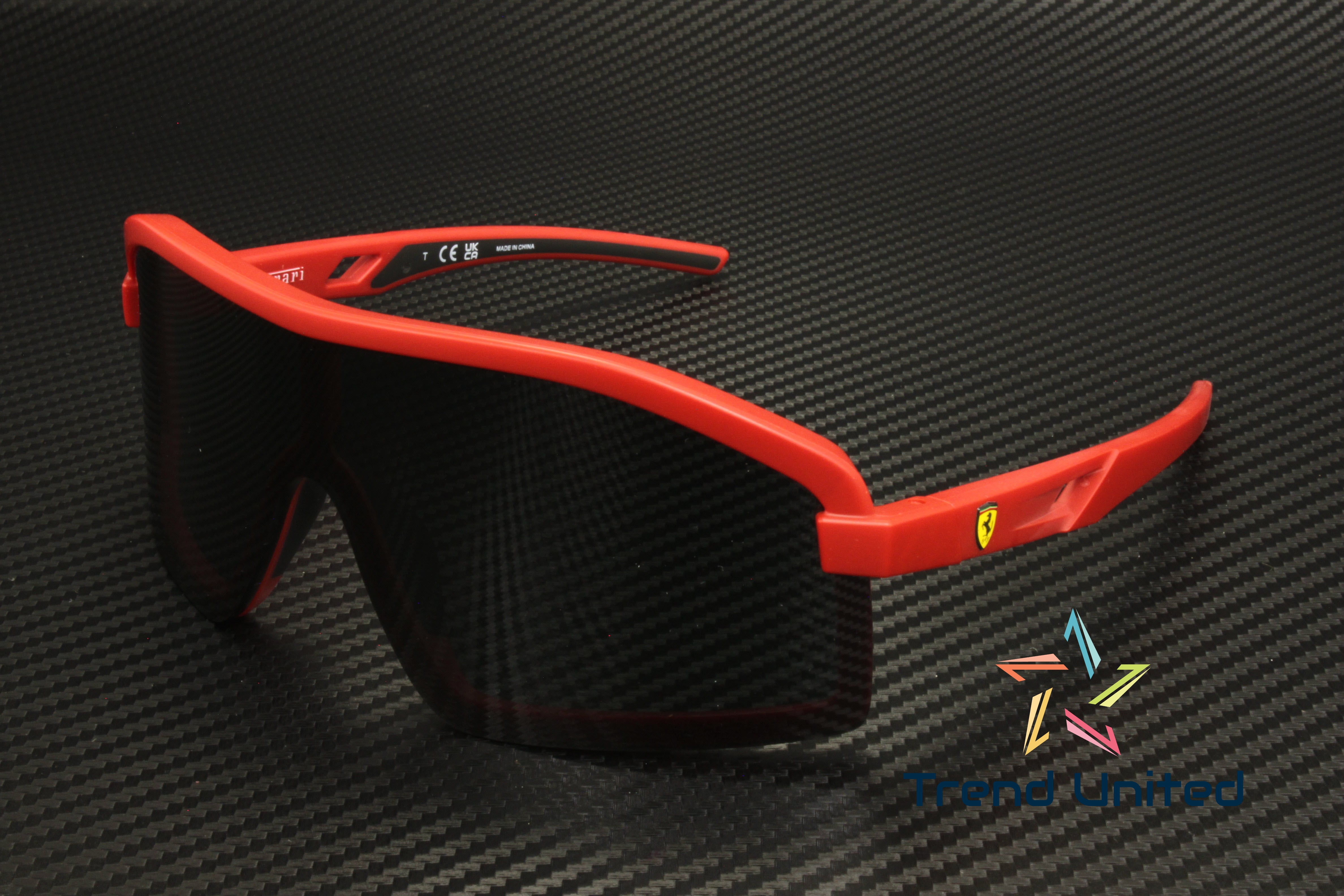 FERRARI SCUDERIA FZ6010U 514 87 Matte Red Grey 43 mm Men's Sunglasses
