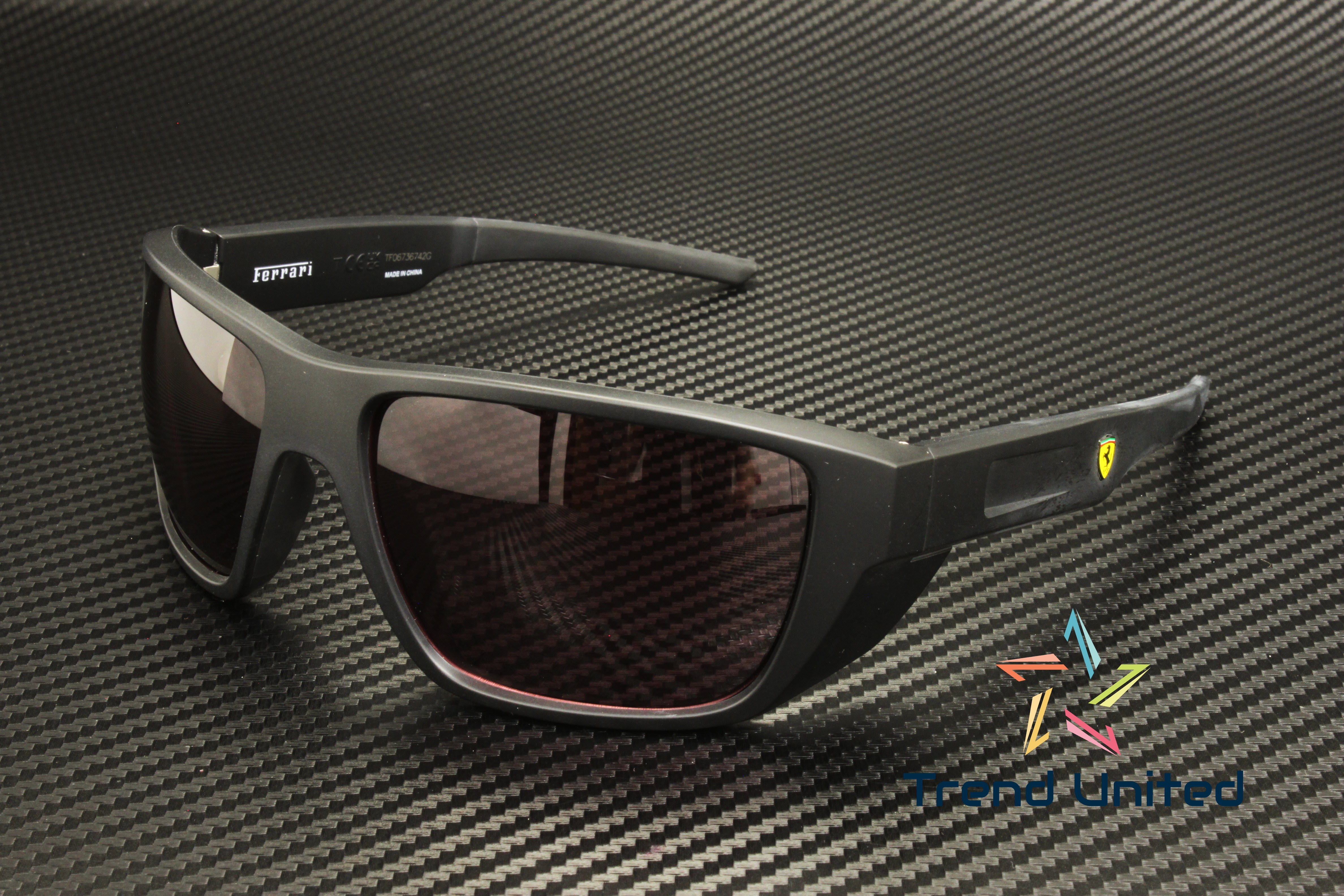 FERRARI SCUDERIA FZ6012U 504 1E Matte Black Red 61 mm Men's Sunglasses