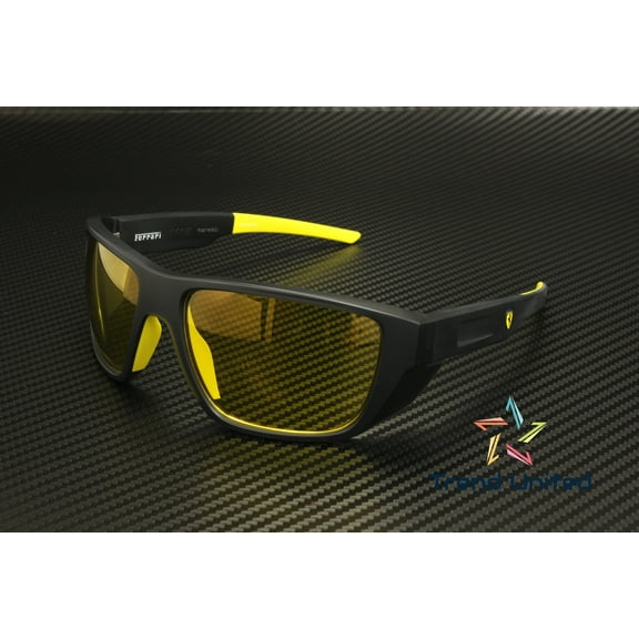FERRARI SCUDERIA FZ6012U 516 V9 Matte Grey Mirror Yellow 61 mm Men's Sunglasses