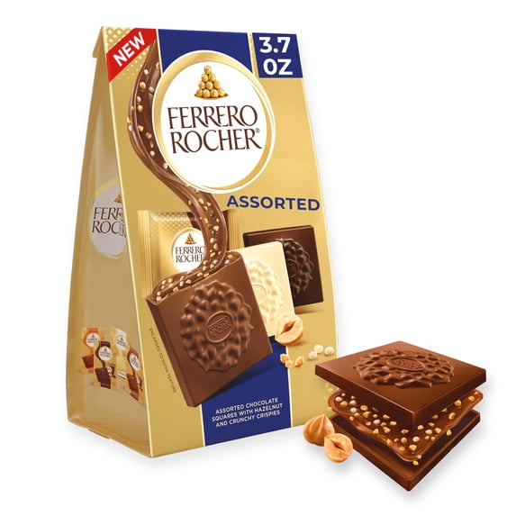 Ferrero Rocher Premium Assorted chocolate Squares, 3.7 oz - Walmart.com