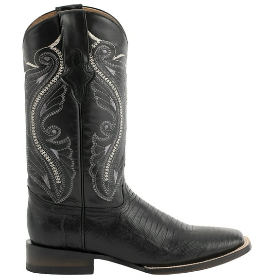 Ferrini 11193-04 Black Teju Lizard-13in Black Top  10.5 D