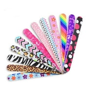 FERSWE 10 PCS Professional Double Sided Nail Files Emery Board Colorful Manicure Pedicure Tool and Nail Buffering Files (Random Color)