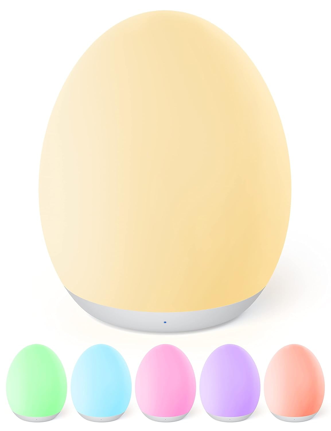 FERSWE Baby Night Light Portable Egg Nursery Lamp Rechargeable LED ...
