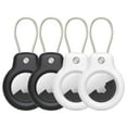 thumbnail image 1 of FERSWE Compatible with Apple AirTag Secure Holder with Wire Cable, 4 Pack Air Tag Lock Case Keychain Key Ring Key Chain Luggage tag for Keys, Luggage & More Men Women's Keyrings & Keychains, 1 of 7