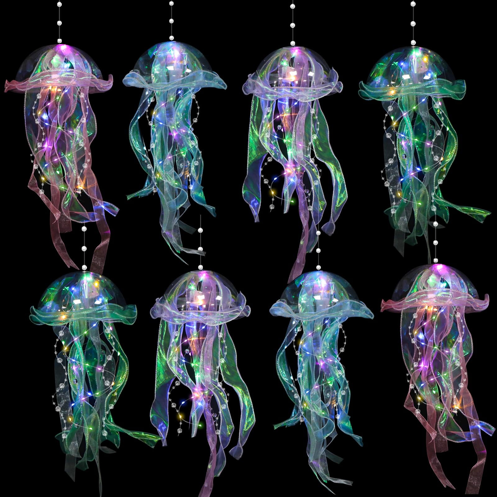 FERSWE Jellyfish Decor 8 Pcs Jellyfish Party Decorations, Hanging