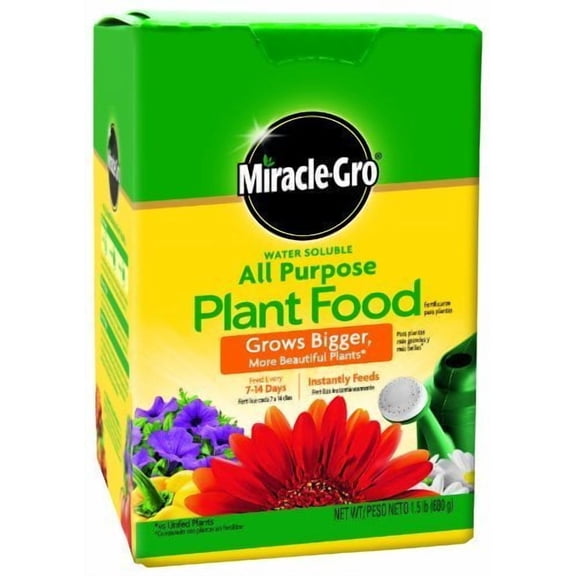 3-pack Miracle-Gro Fertilizer - 1.5 lbs - 3 Pack Outdoor & Indoor Plant Use, Easy Application