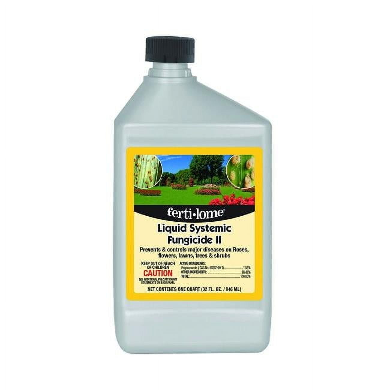 FERTILOME Liquid Systemic Fungicide II Fertilizer, 32 oz with Rose and Flower Diseases Controlled