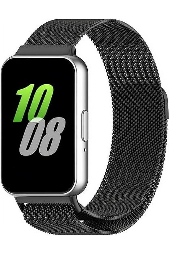 Milanese Loop Band for Samsung Galaxy FIT3 Magnetic Metal Replacement Watch Straps for Samsung Galaxy FIT 3 for Women Men, Black