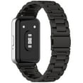 thumbnail image 1 of FESIGN Stainless Steel No Gap Watch Band Compatible with Samsung Galaxy FIT3 Metal Replacement Strap for Samsung Galaxy FIT 3 for Women Men, Black, 1 of 7