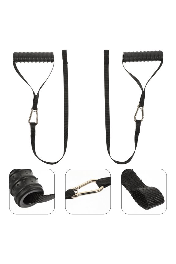 Fitness Chest Expander with Nylon Handles, 1 Pair Resistance Bands for Strength Training and Full Body Workout