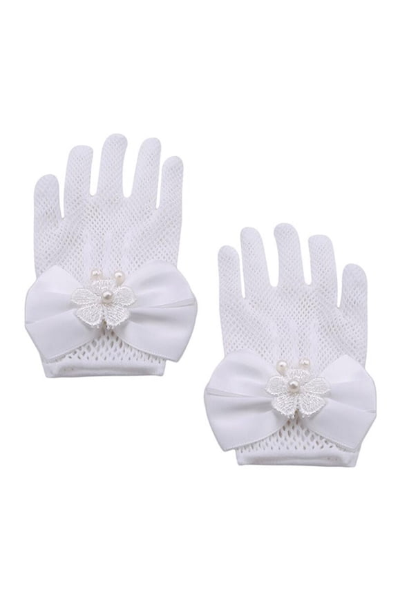 Elegant Gloves White Lace 1 Pair 6.5x2.7x0.4in