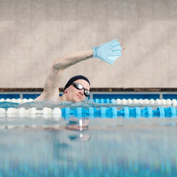FESTFENDS 1 Pair Paddle Shape Aqua Gloves with Hand Protection for Swimming Activities