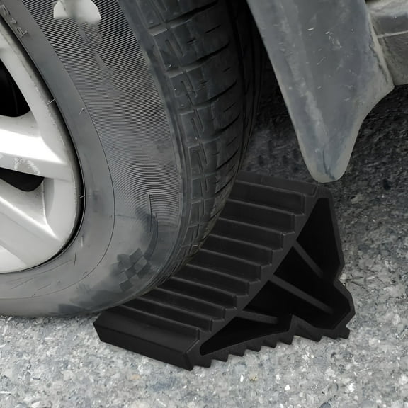 FESTFENDS 1 Pair Rubber Wedge Chocks Providing Safety For Dirt Bike Trailer Wheel Storage