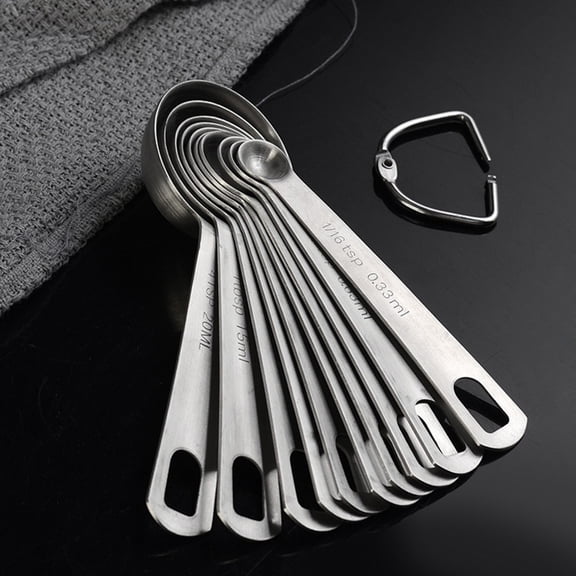 FESTFENDS 1 Set 10 Pcs Kitchen Measuring Tools Set Stainless Steel for Baking