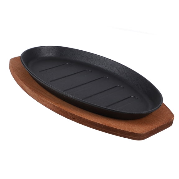 FESTFENDS 1 Set Beef Steak Pan Iron Material Commercial Design For Grilled Fish And Steak Dinner