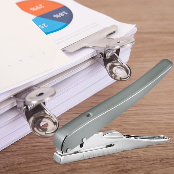 FESTFENDS 1 Set Punch Plier Precision Punching Machine for Office Use Grey