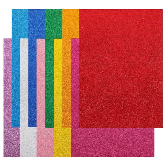 FESTFENDS 10 Sheets Crafting Paper Gold Powder Rectangular For Teachers Handcrafting