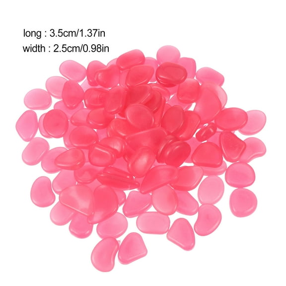 FESTFENDS 100Pcs Fish Tank Rocks Decorative Polished Stone Rosy For Garden Decor