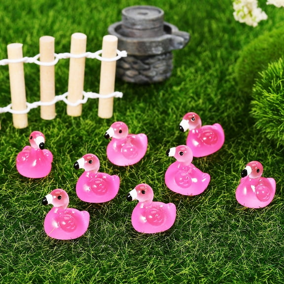 FESTFENDS 100Pcs Miniature Animal Figures Resin Pink 1.80X1.60X1.10CM Aquarium Decorations