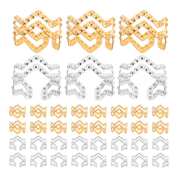 FESTFENDS 100pcs Iron Dreadlock Hair Rings for Braids, Dread Accessories