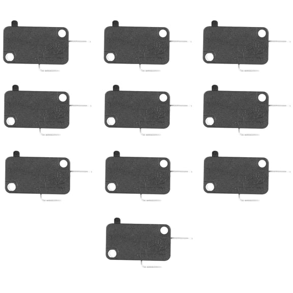FESTFENDS 10Pcs Limit Switch 4X2X1CM for Microwave Replacement Part Black ABS Square