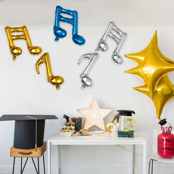 FESTFENDS 10Pcs Small Foil Balloons for Music Themed Party Decorations and present Giving