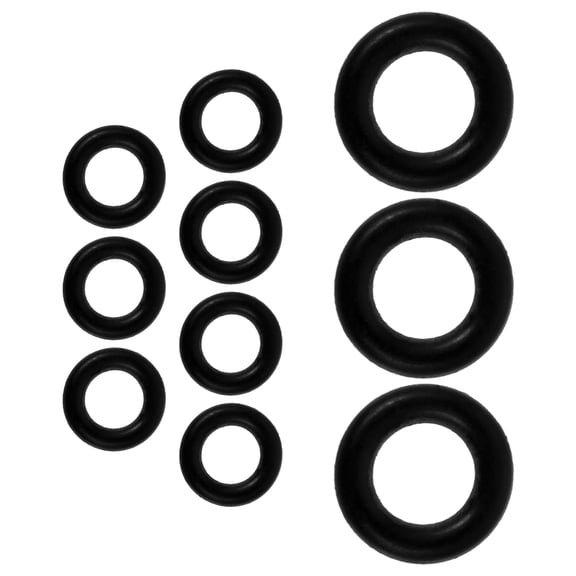 FESTFENDS 10-Piece Valve Stem Seal Kit with Black Rubber Sealing Washers for Hydraulic Systems 0.3 x 0.3 x 0.08 Inch