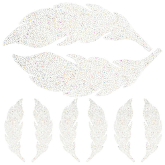 FESTFENDS Small Clothes Patches Hot Melt Glue White 4 Pairs 7.3X2in