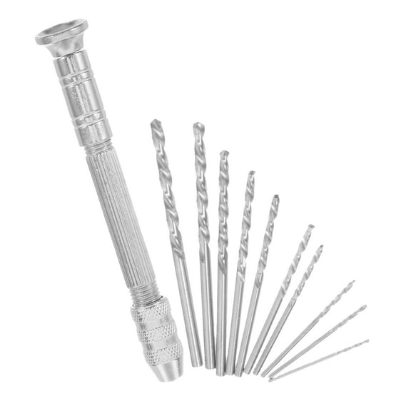 FESTFENDS 11-Pieces Precision Pin Vise Hand Drill for Jewelry Making Metal Hardened Steel Cylindrical