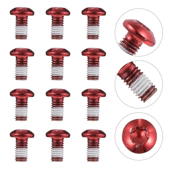 FESTFENDS Bike Disc Bolts Red 12Pcs 0.4X0.3X0.3In