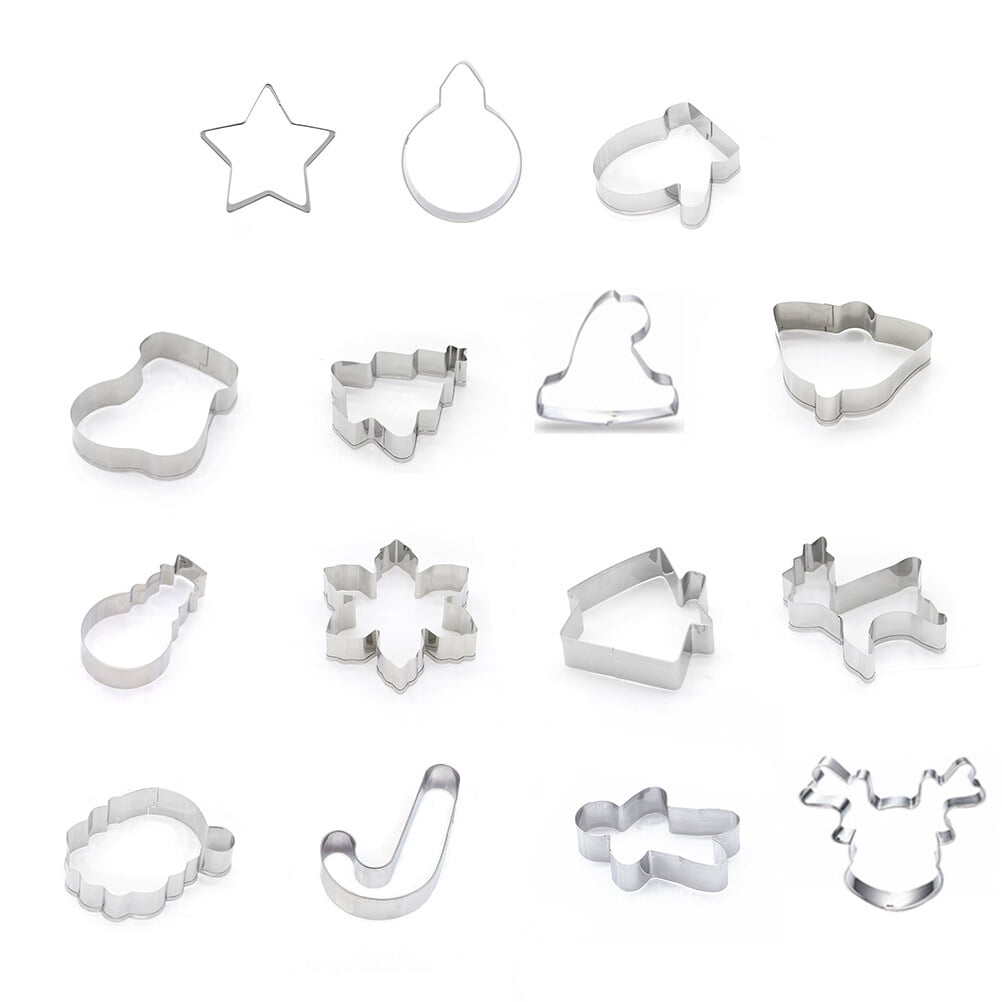 FESTFENDS 15Pcs Baking Tool Stainless Steel Biscuit Moulds For Christmas Day And Birthday Party Decorations - Walmart.com
