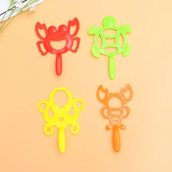FESTFENDS 16 Pcs Crab Bubble Stick Multi Bubble Making With Tray For Beach Pool And Outdoor Fun Random Color