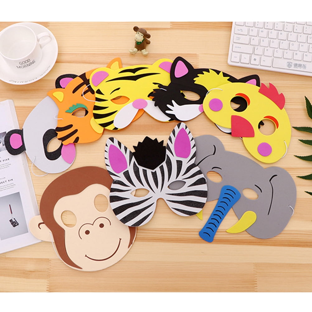 FESTFENDS 16Pcs Animal Face Mask EVA Material Assorted Color For ...